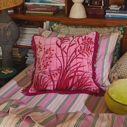 Sage x Clare - Adelyn Embroidered Cushion - The Ivy Room Adelaide
