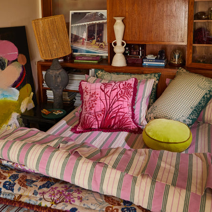 Sage x Clare - Adelyn Embroidered Cushion - The Ivy Room Adelaide