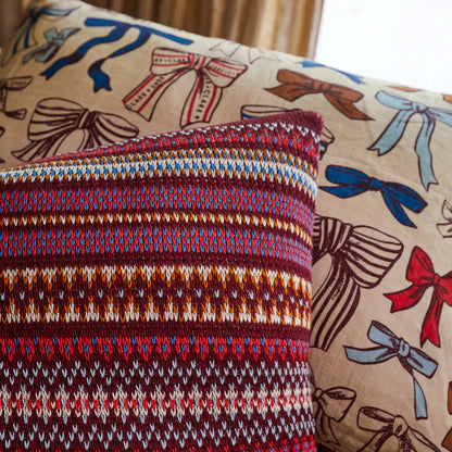 Sage x Clare - Arlette Knit Cushion Mahogany - The Ivy Room Adelaide