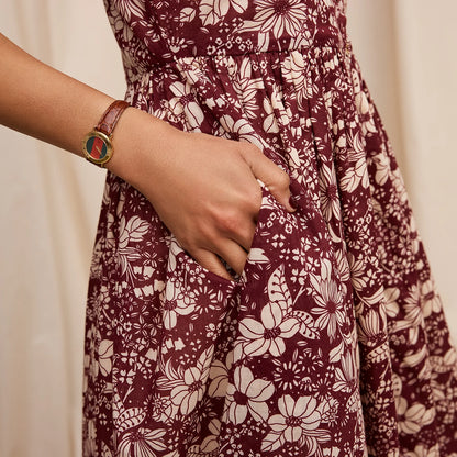 Sage x Clare - Evette Dress Mahogany - The Ivy Room Adelaide