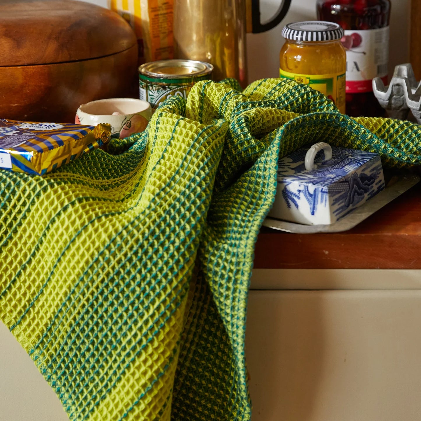 Sage x Clare - Brigitte Tea Towel | Chartreuse