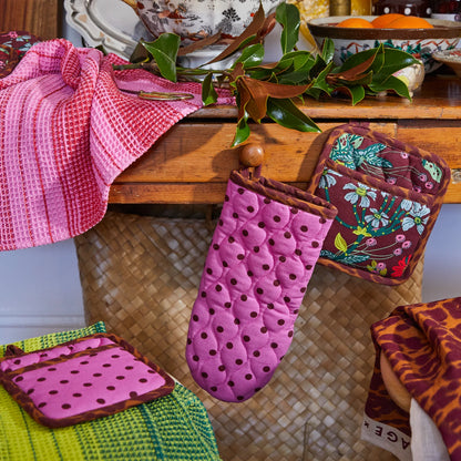 Sage x Clare - Brigitte Tea Towel | Cosmo Pink - The Ivy Room Adelaide