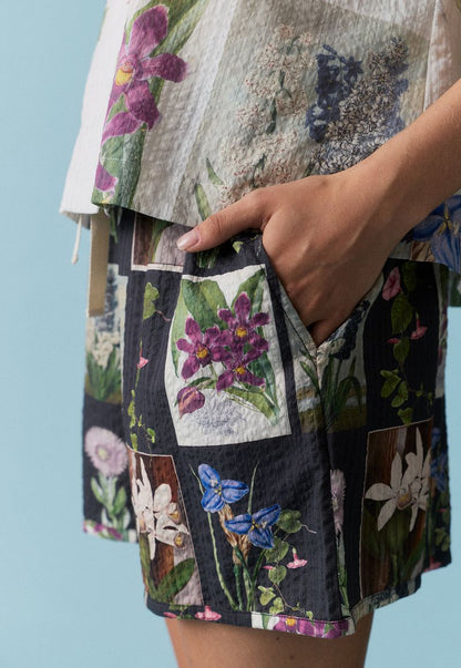 Nancybird - Iris Shorts / Charcoal Archive Floral