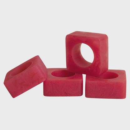 Sage x Clare - Resin Jara Napkin Ring Set Raspberry - The Ivy Room Adelaide