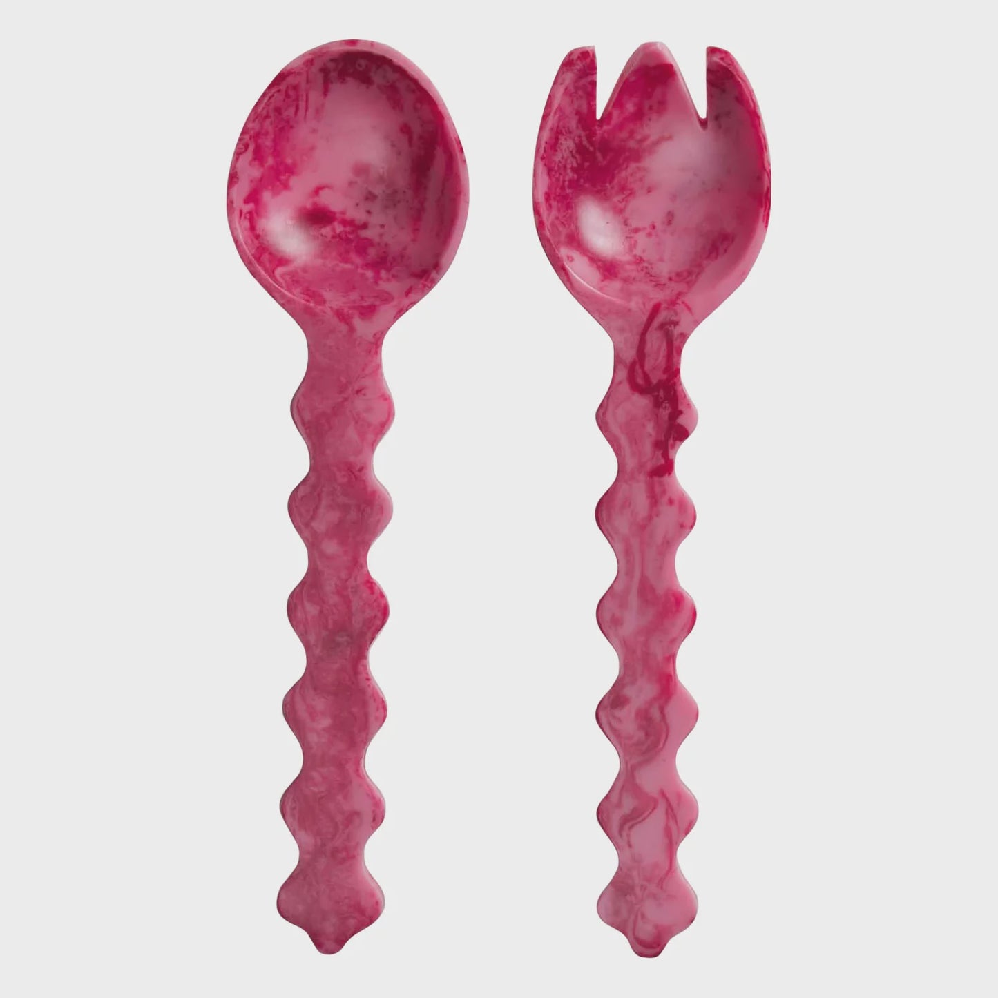 Sage x Clare - Gisele Resin Salad Servers / Crimson - The Ivy Room Adelaide