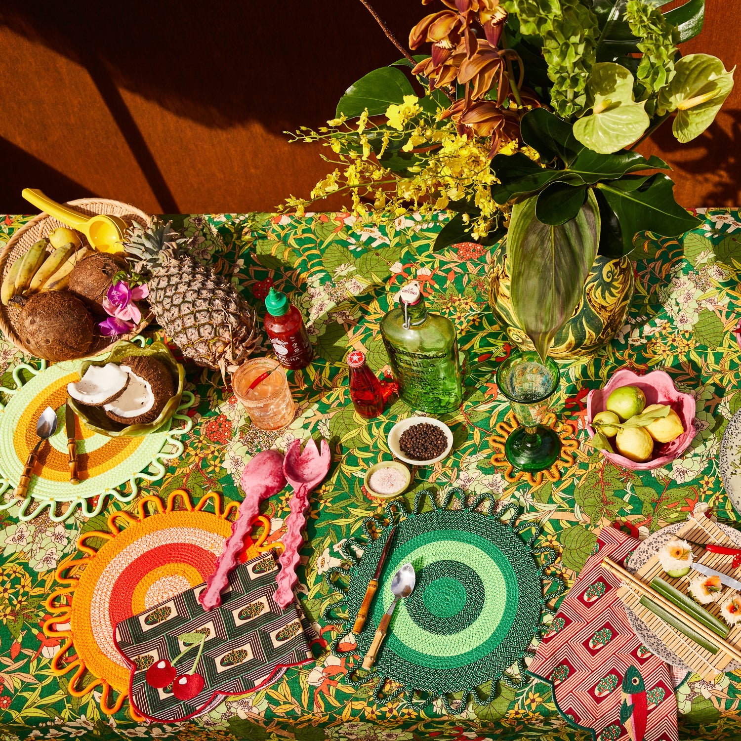 Sage x Clare - Gisele Resin Salad Servers / Crimson - The Ivy Room Adelaide