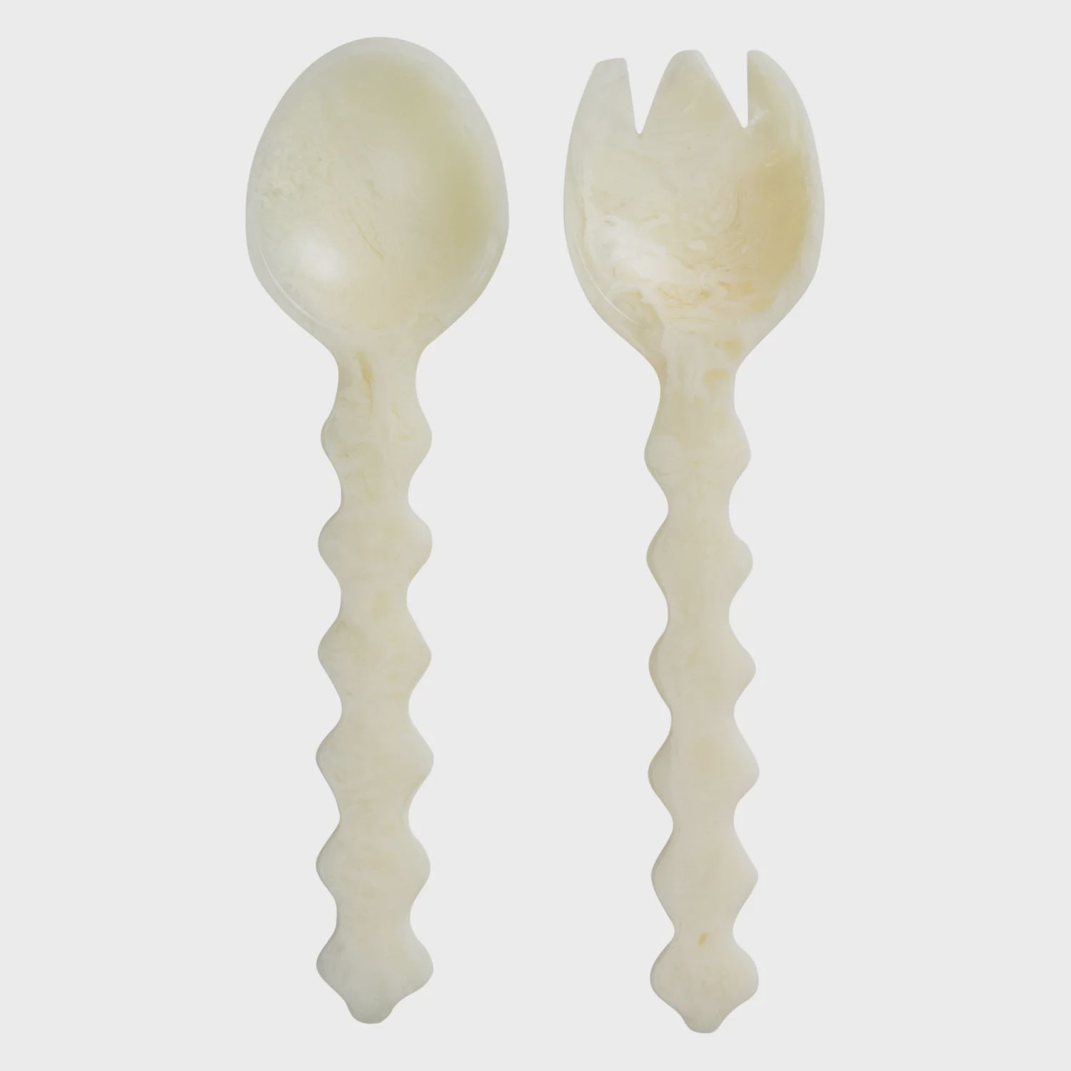 Sage x Clare - Gisele Resin Salad Servers / Pearl - The Ivy Room Adelaide