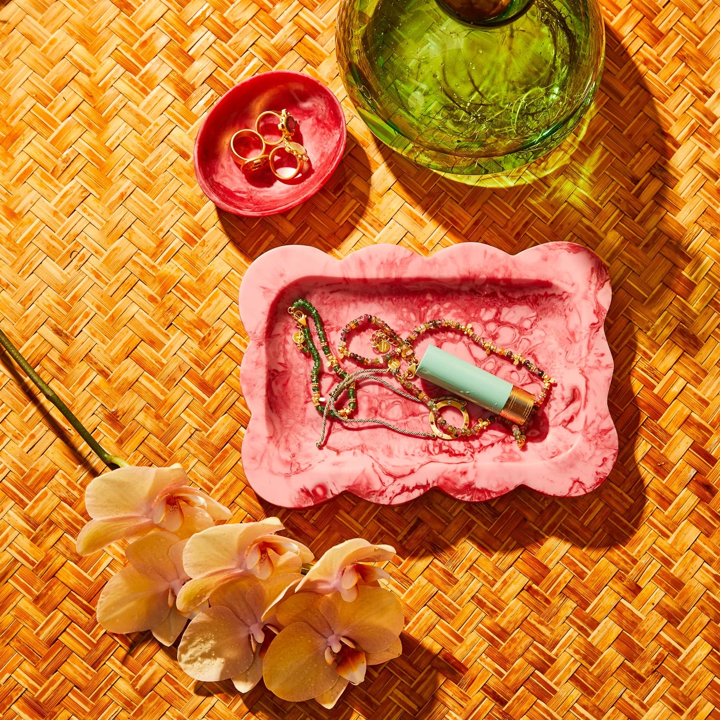 Sage x Clare - Beau Small Resin Tray / Crimson - The Ivy Room Adelaide