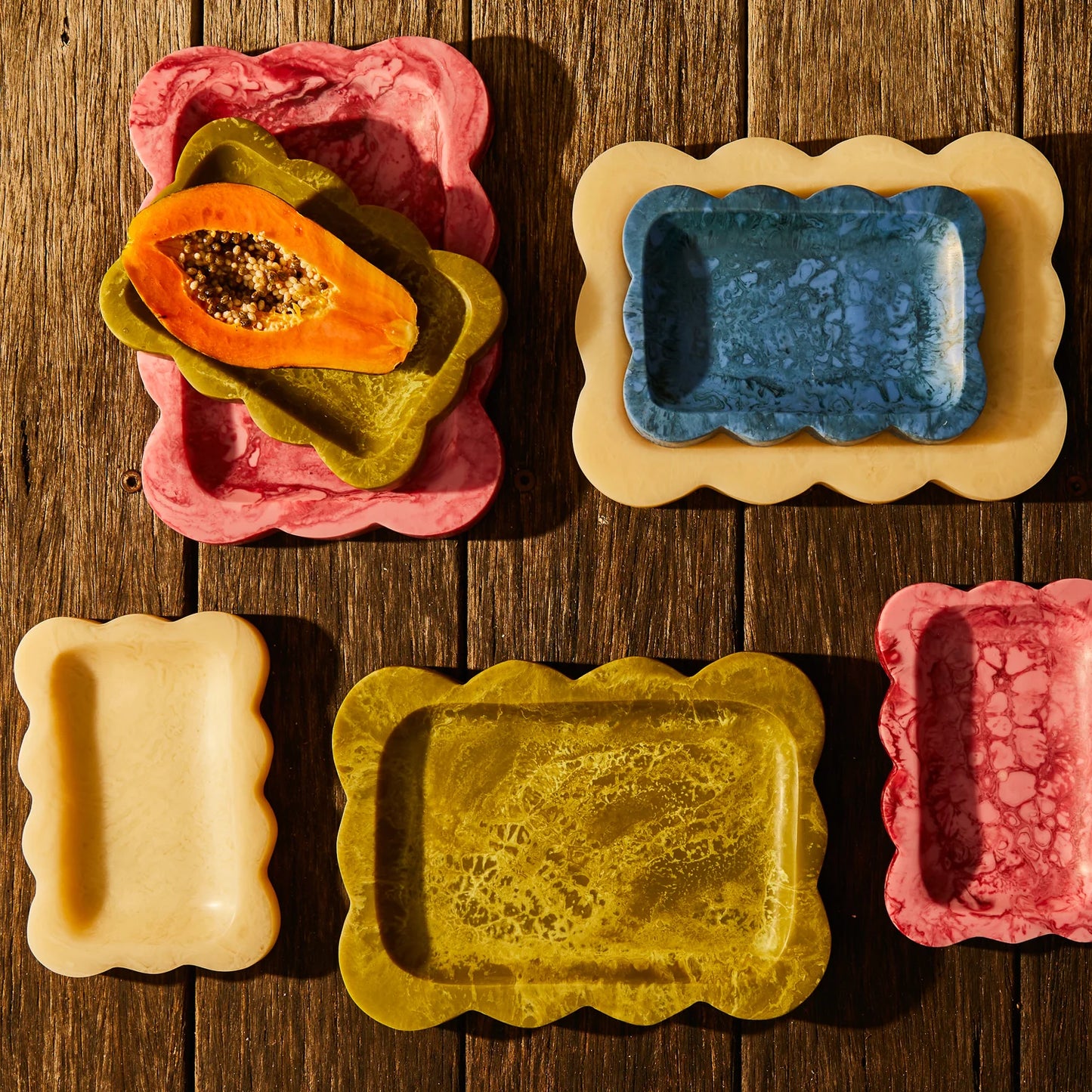 Sage x Clare - Beau Small Resin Tray / Pearl - The Ivy Room Adelaide