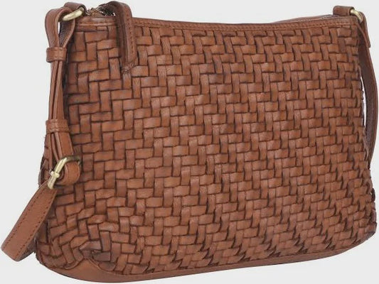Rugged Hide - Bendigo woven crossbody Bag Oak - The Ivy Room Adelaide