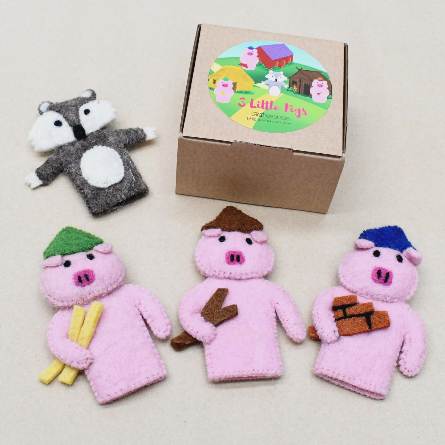 Tara Treasures - The Three Little Pigs Finger Puppets