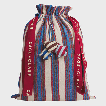Sage x Clare - Selene Christmas Santa Sack / Azure - The Ivy Room Adelaide