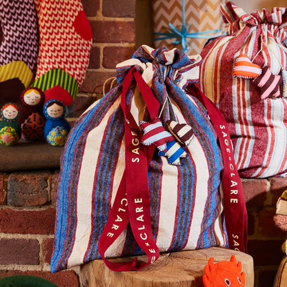 Sage x Clare - Selene Christmas Santa Sack / Azure - The Ivy Room Adelaide