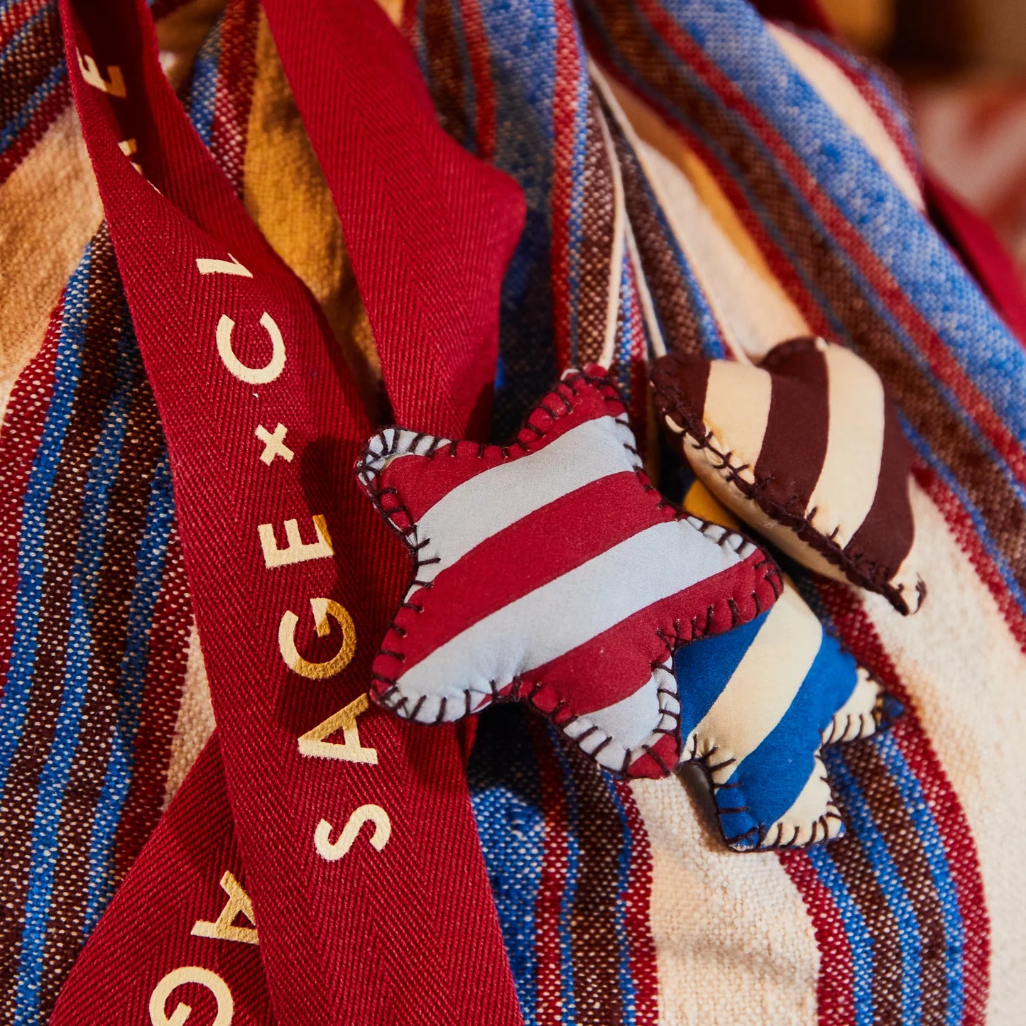 Sage x Clare - Selene Christmas Santa Sack / Azure - The Ivy Room Adelaide