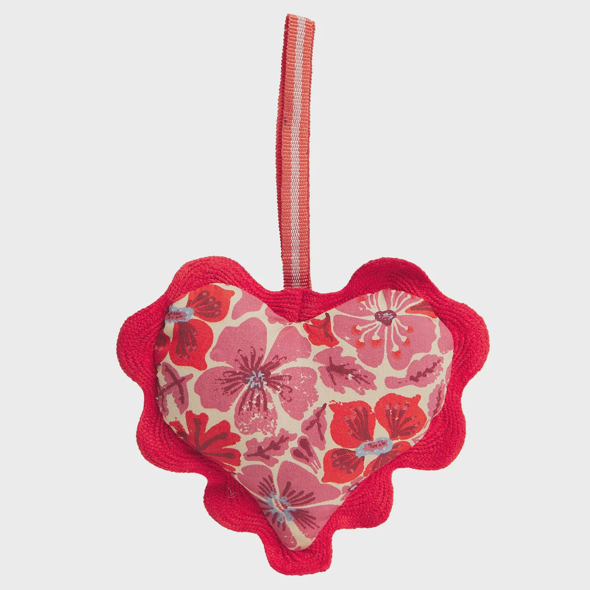 Sage x Clare - Magnolia Cotton Heart Decoration / Poppy