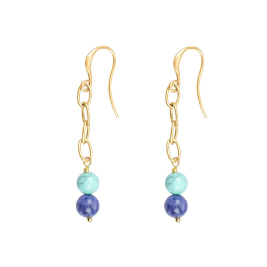 Hultquist - Turquoise & Blue Stone Earring