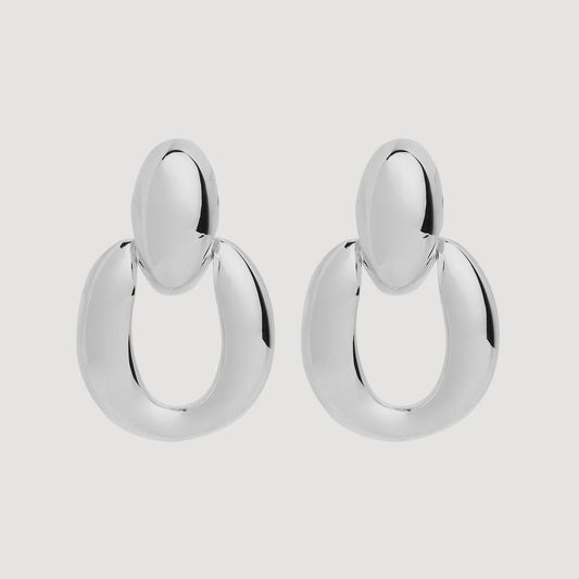 Najo - Oval Earring Silver