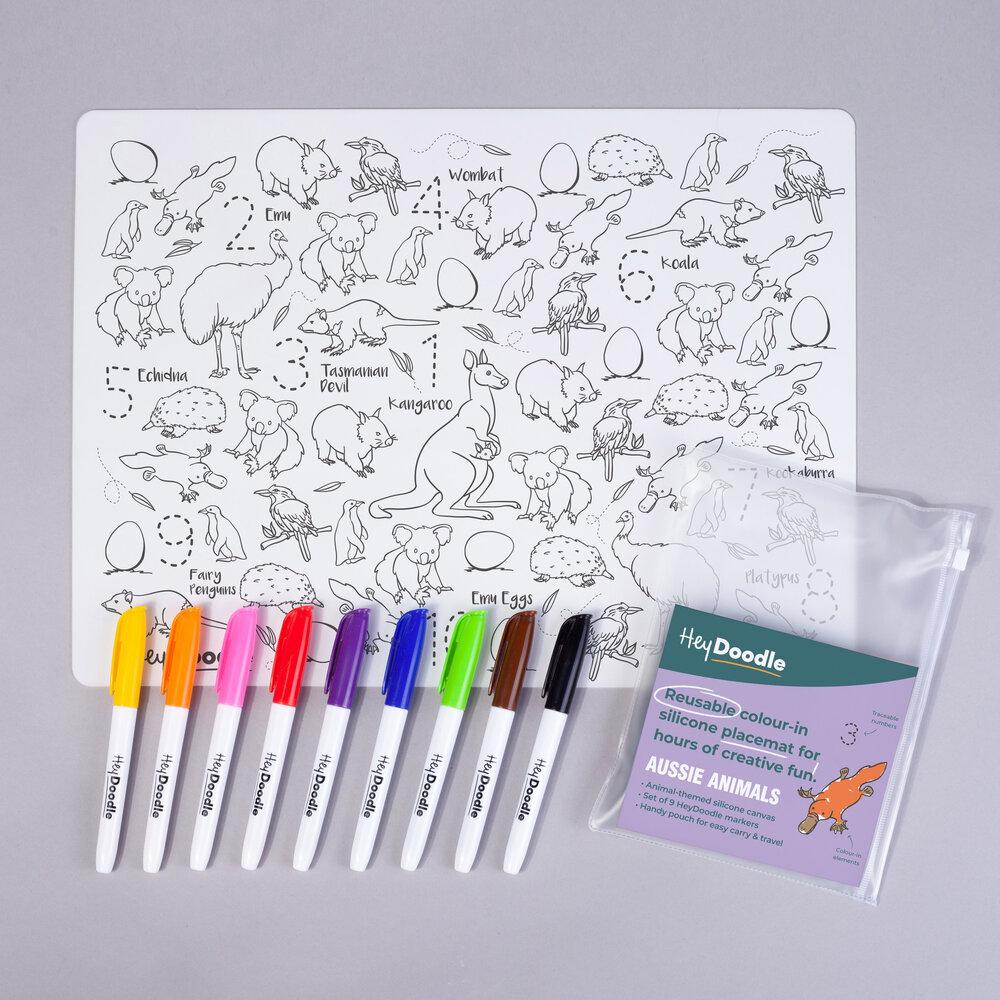 Hey Doodle Colouring Mats - Large