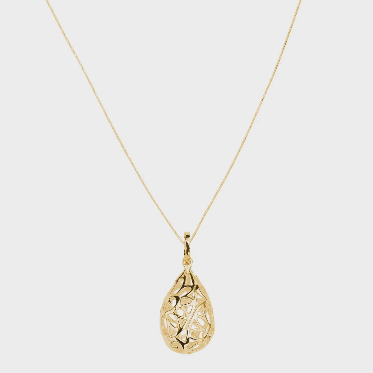 Najo - Necklace Cutout Teardrop Gold