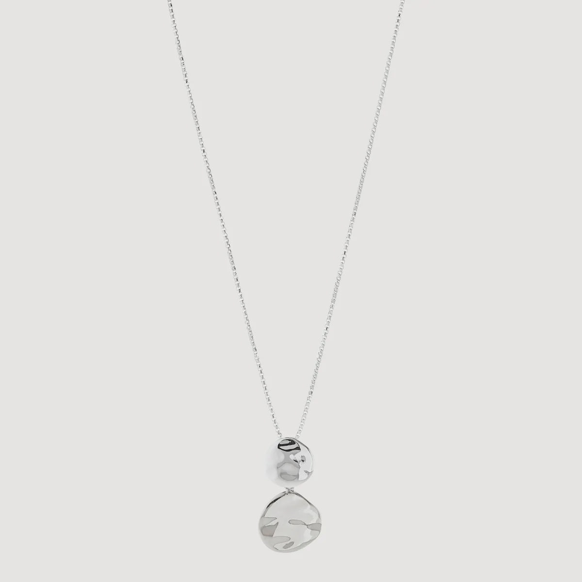 Najo - Shard Double Disk Necklace Silver
