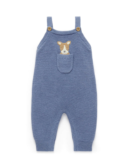 Purebaby - Doggy Knitted Overalls